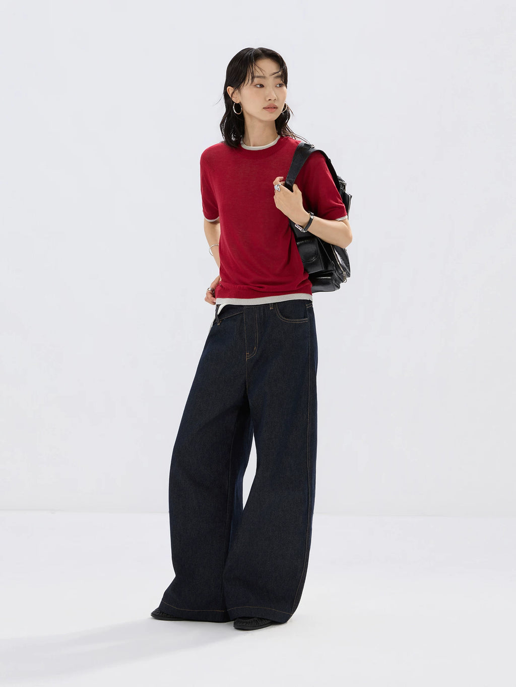 Sameuoo Versatile Casual Knit Tee