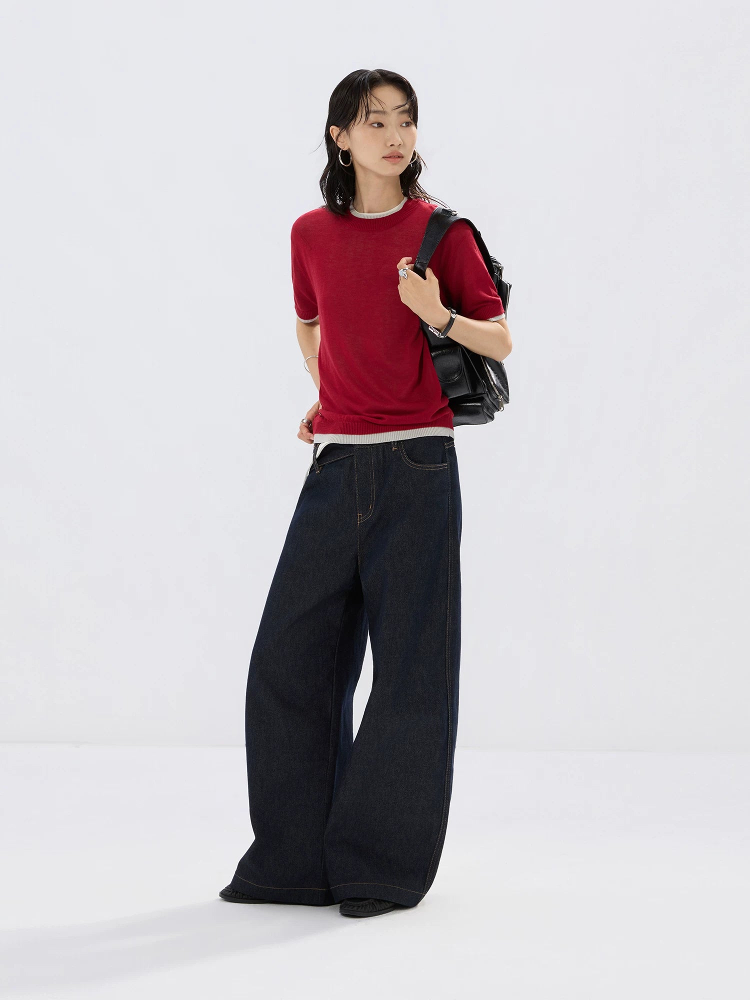 Sameuoo Versatile Casual Knit Tee
