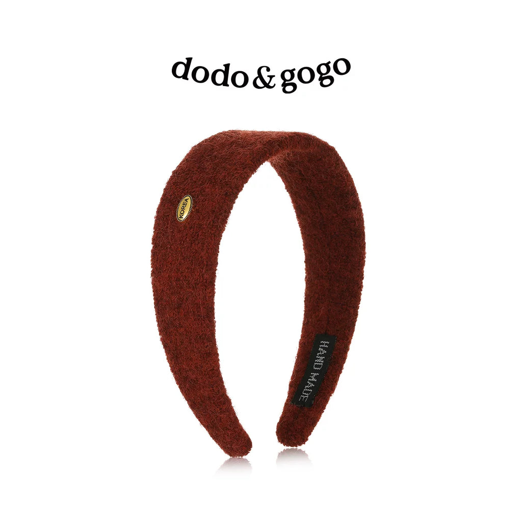 DODOGOGO Autumn and Winter Woolen Wide-brimmed Headband