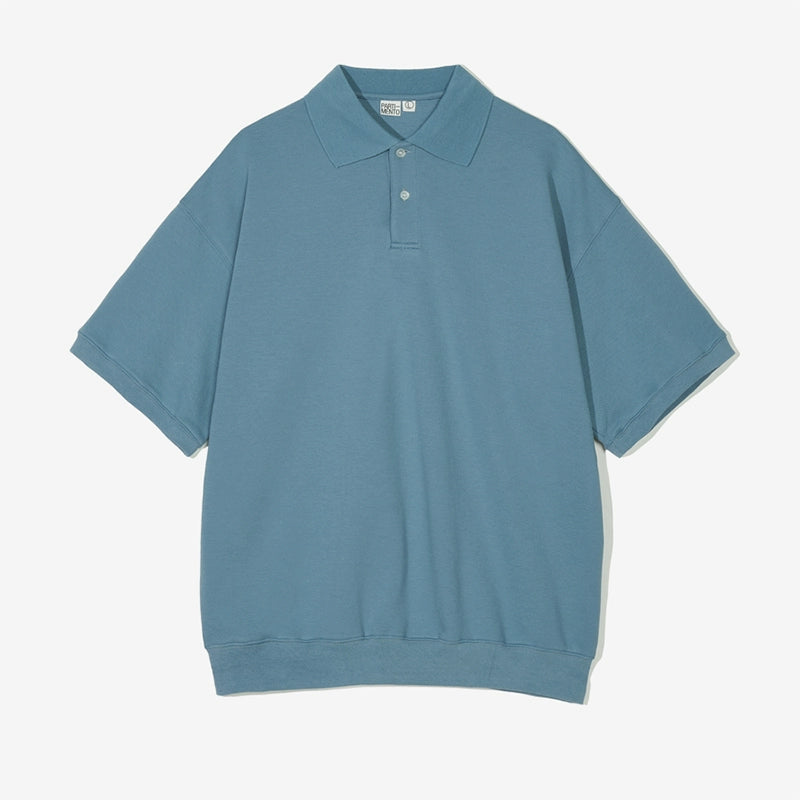 PARTIMENTO Casual Solid Color Loose Knitted Tee