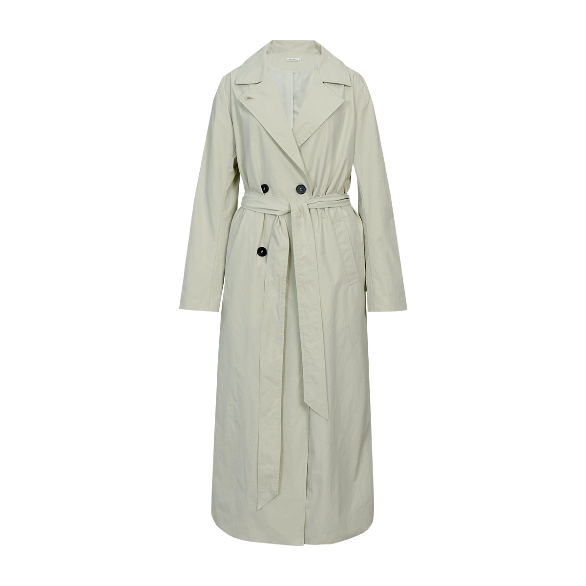 FUNKYFUN Double-breasted Stand-up Collar Loose Trench Coat