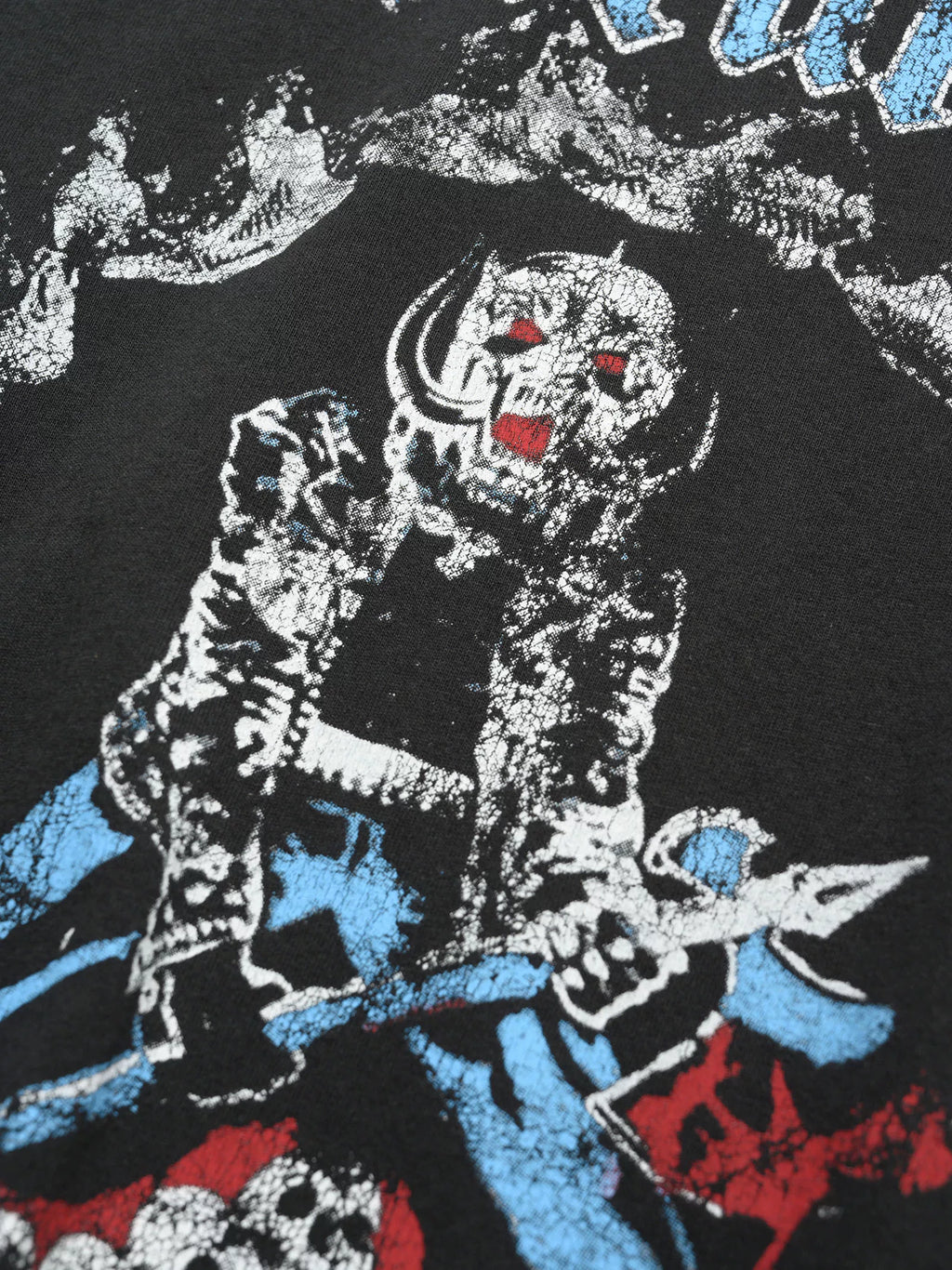 VETERANBOI Retro Motorcycle Head Print Loose Tee