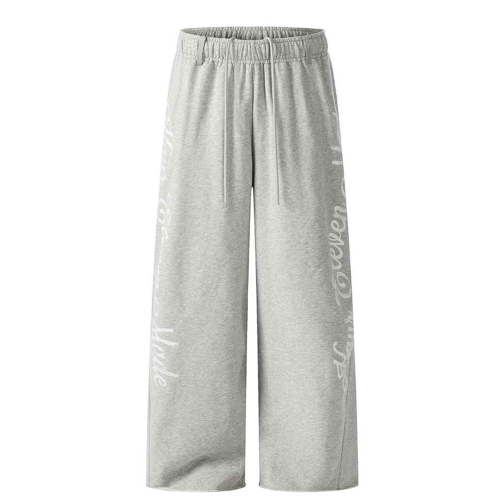 11KN Retro Hip-hop Alphabet Print Drawstring Slacks