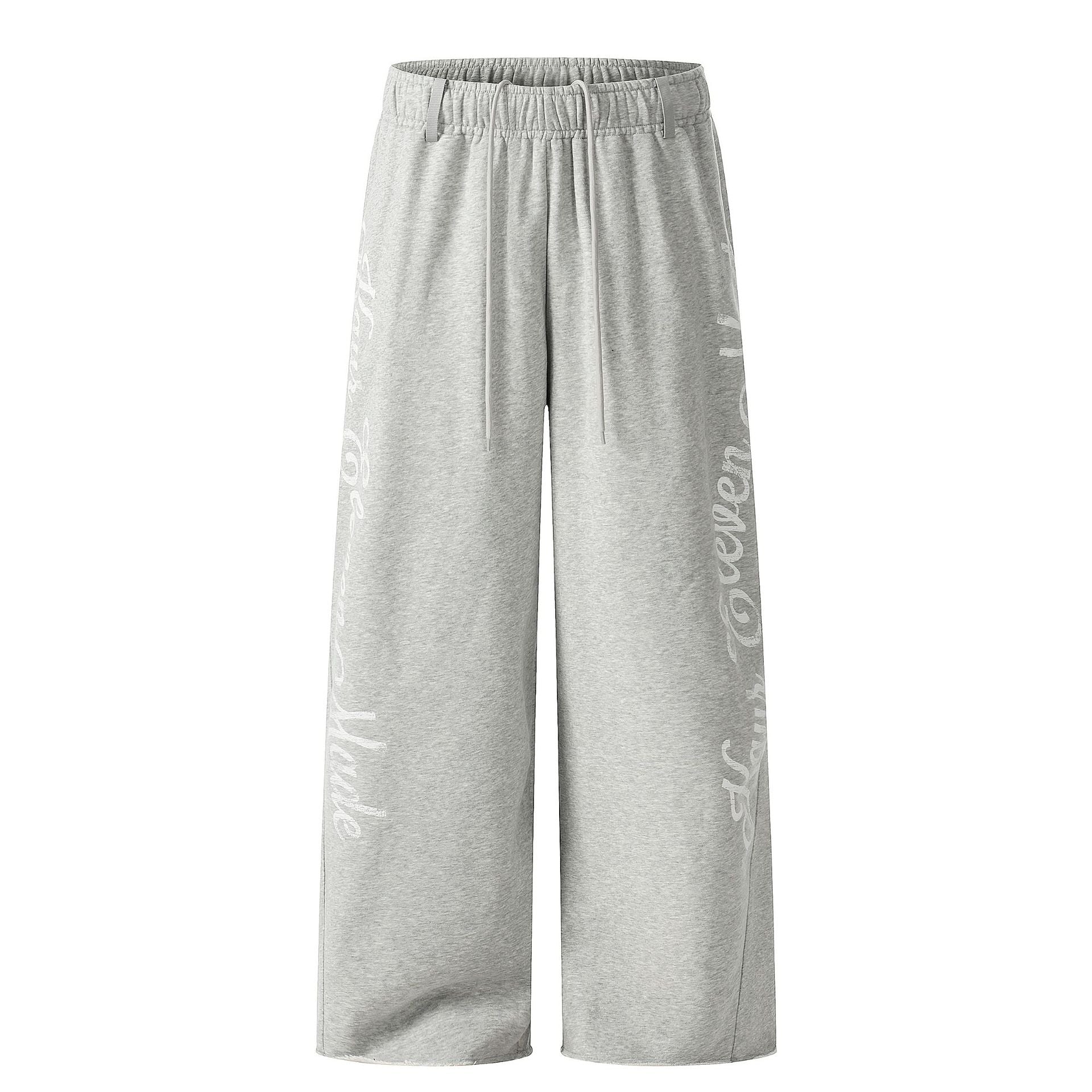 11KN Retro Hip-hop Alphabet Print Drawstring Slacks
