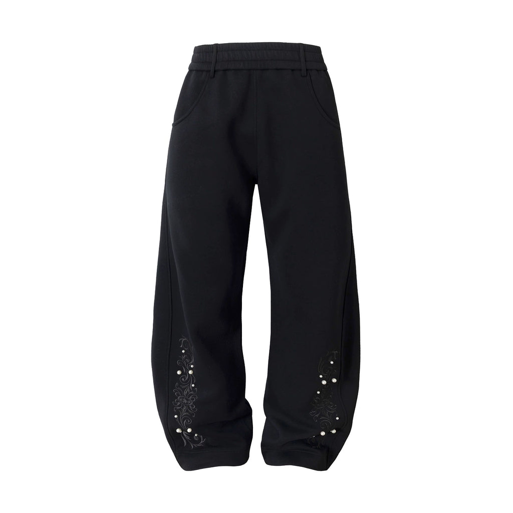 YADcrew Vintage Casual Pearl Scimitar Sweatpants
