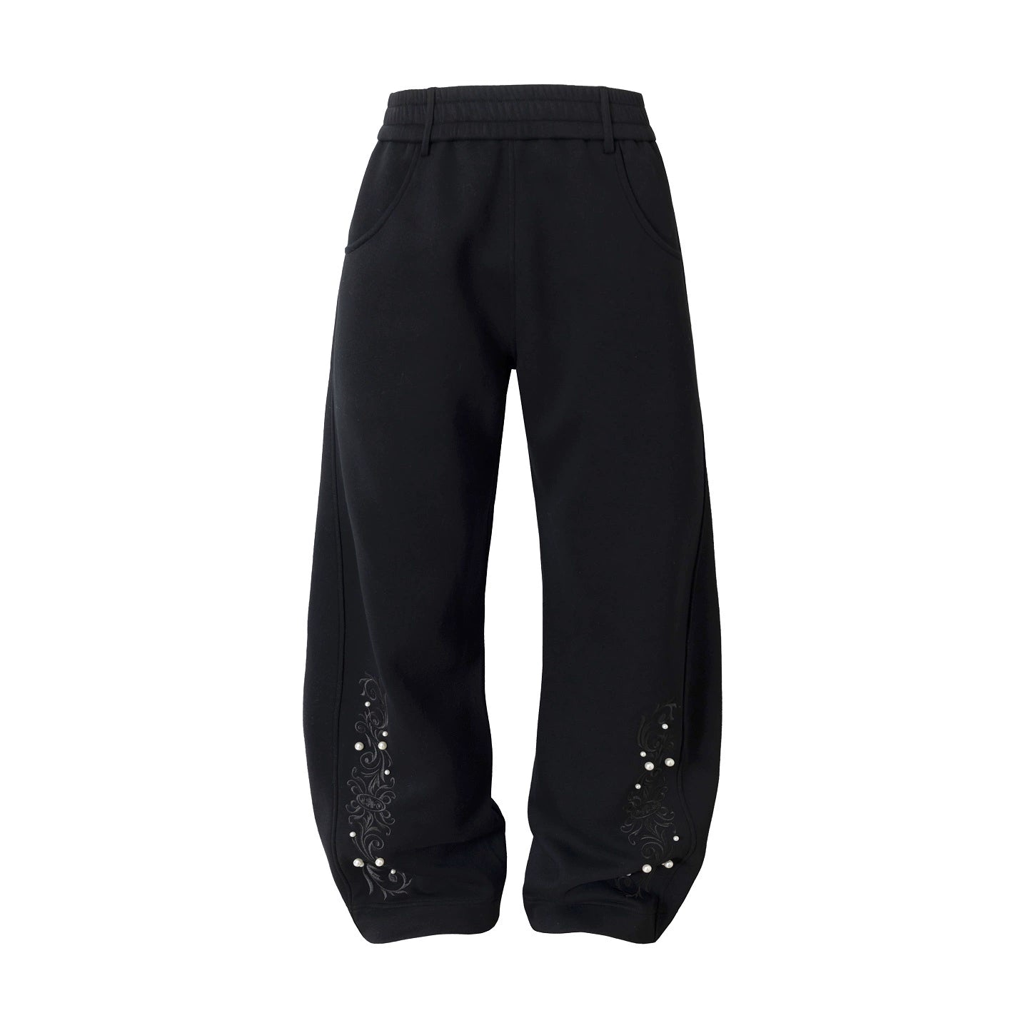 YADcrew Vintage Casual Pearl Scimitar Sweatpants
