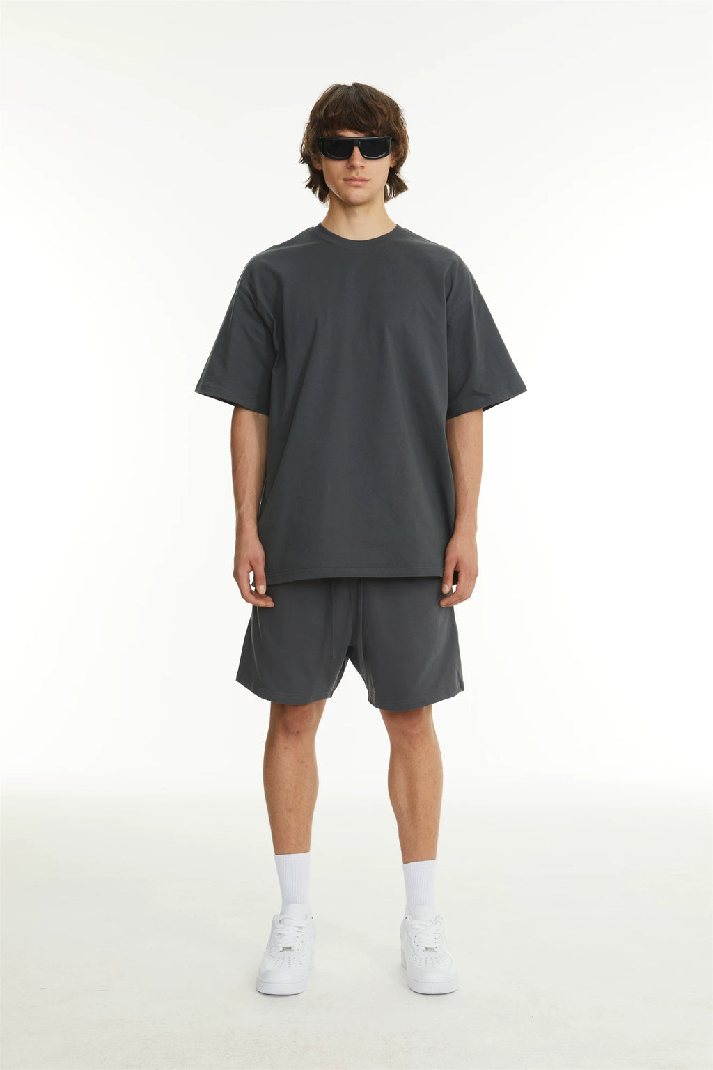 Blank: Map Oversized Small Neckline Casual Tee