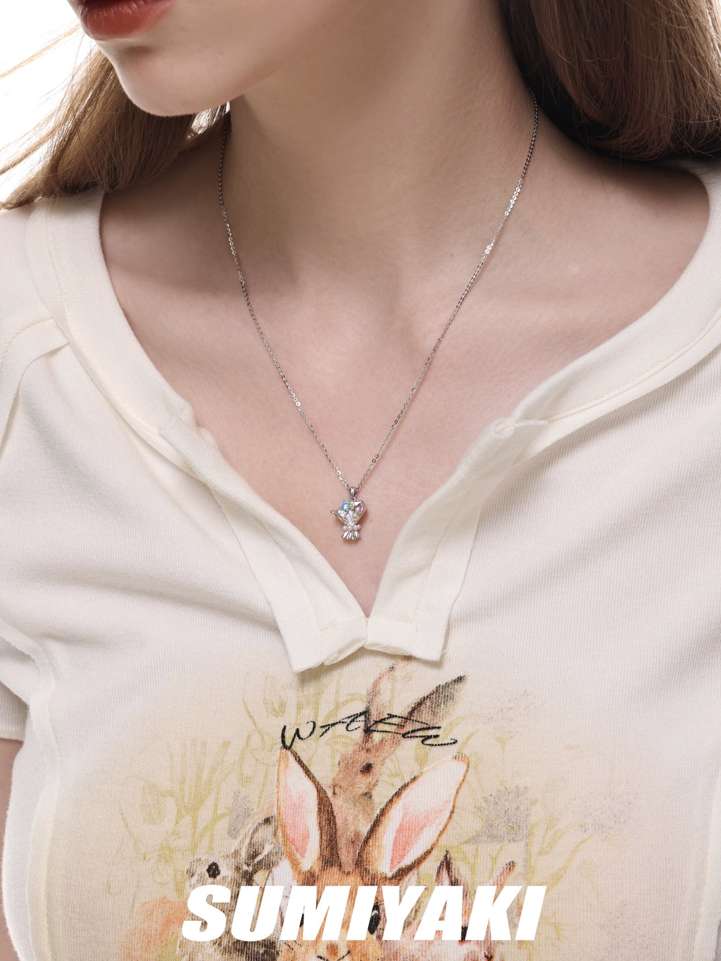 SUMIYAKI Bouquet Long Light Luxury High-end Necklace