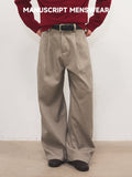 MANUSCRIPT Wide-leg Casual Woolen Trousers