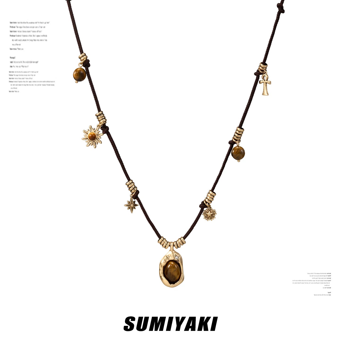 SUMIYAKI Vintage Beaded Double Layer Necklace