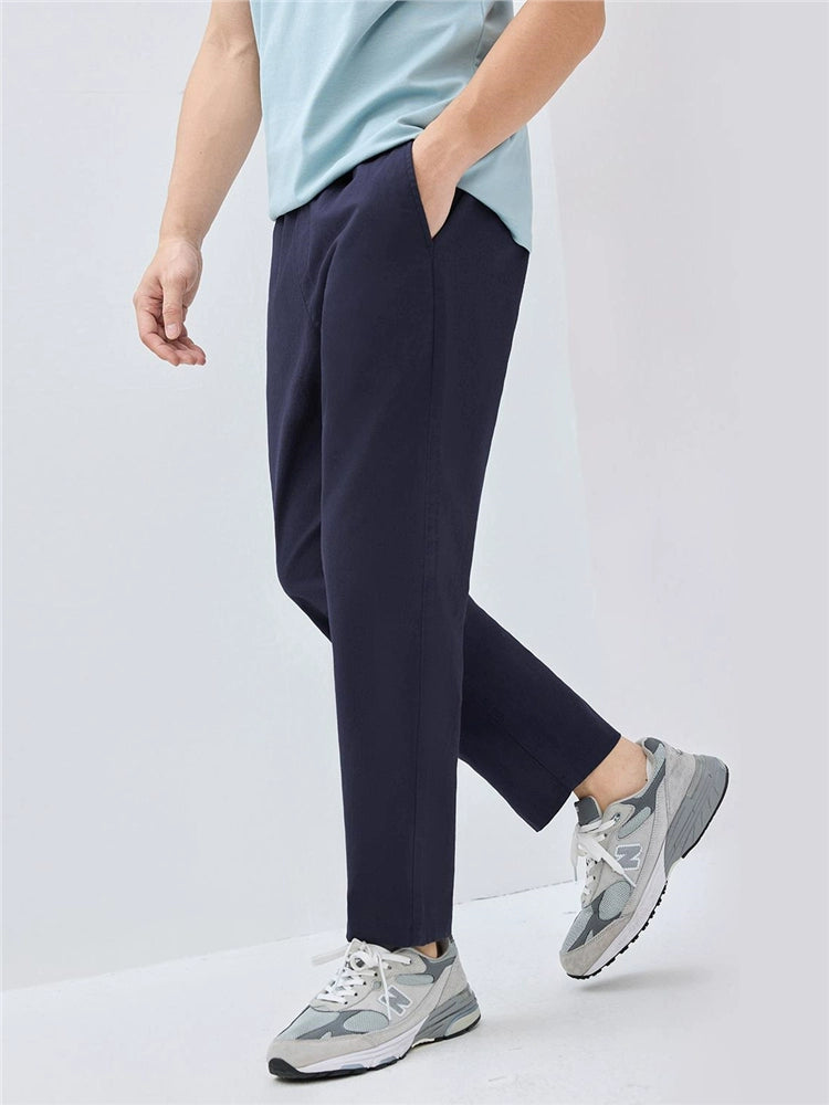 Giordano Breathable Cotton and Linen Casual Thin Nine-Point Pants