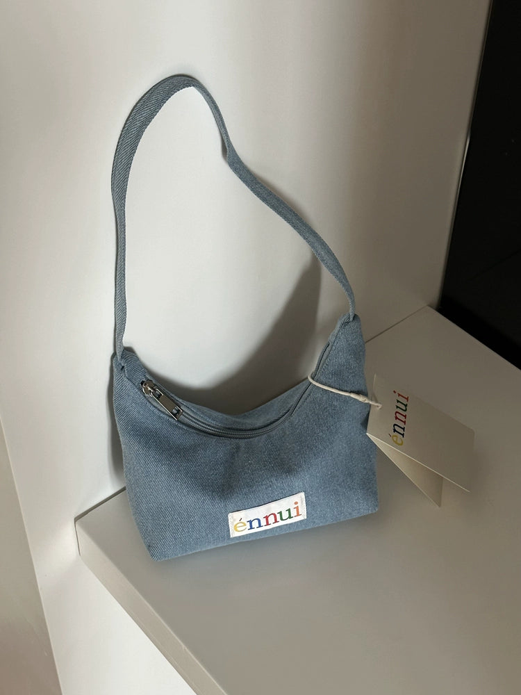 ENNUI Square Vintage Zipper Handheld Underarm Bag