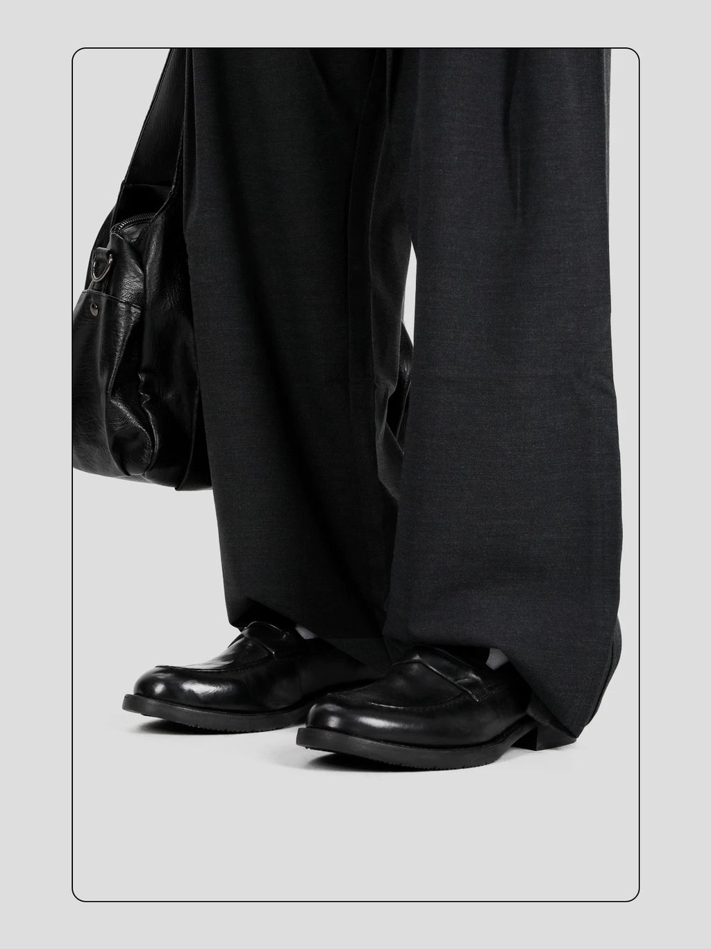 HANQIAORJI Washed Old Horse Leather One-pedal Loafers