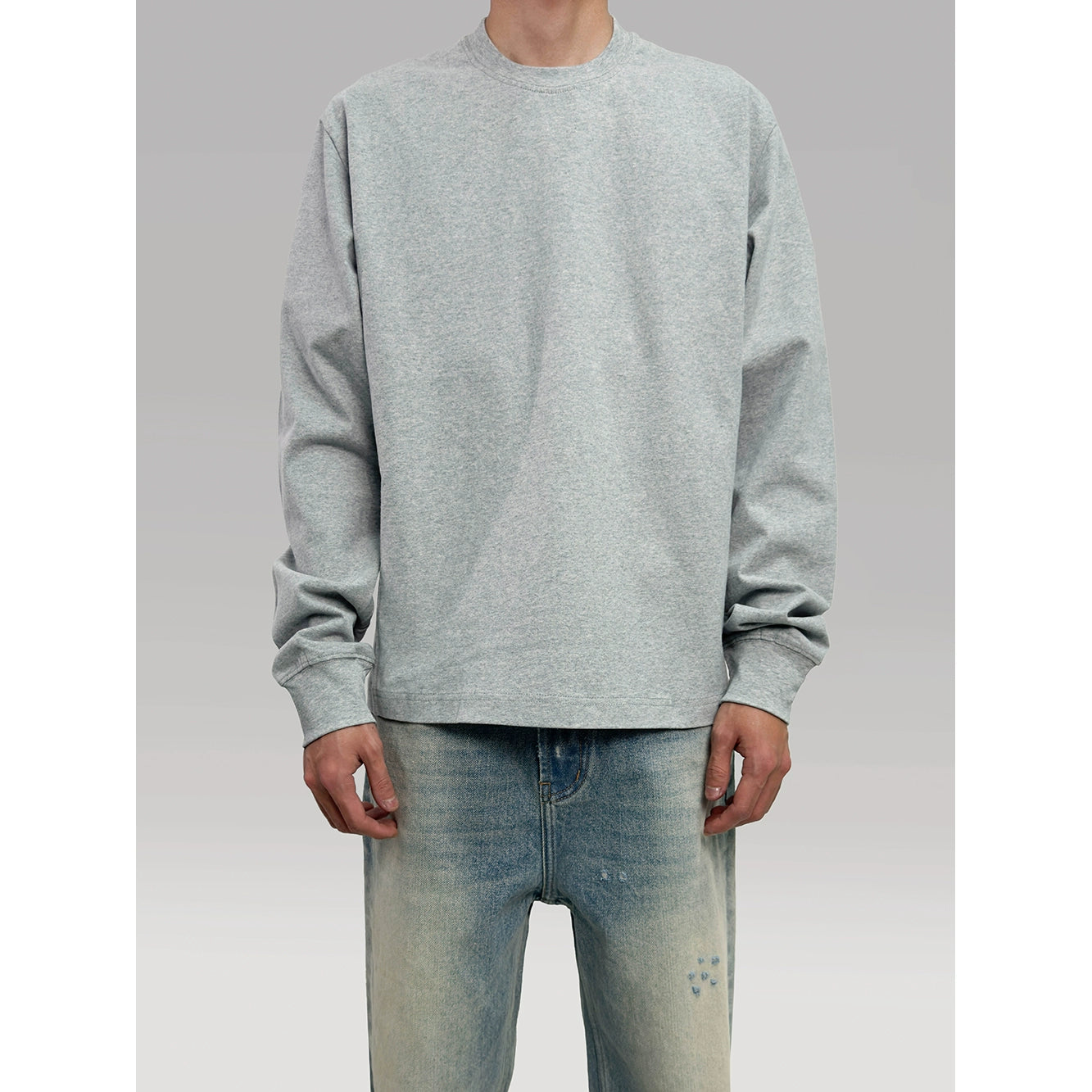 PLUS NO LOGO Soft Waxy Comfortable Warm Base Long Sleeve Tee