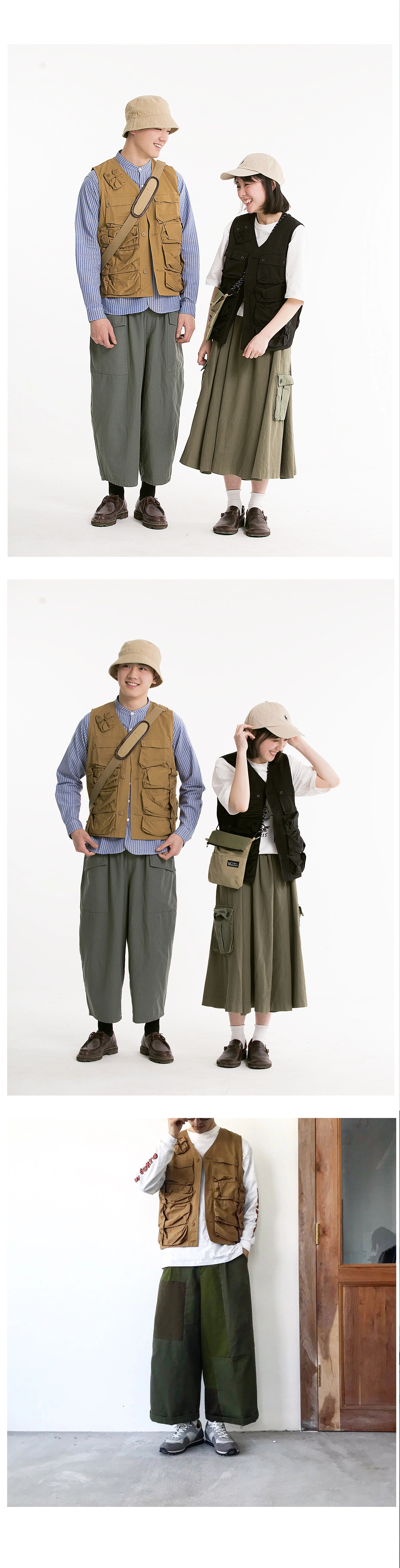 Anniehall Multi-Bag Outdoor Lace-Up Vest