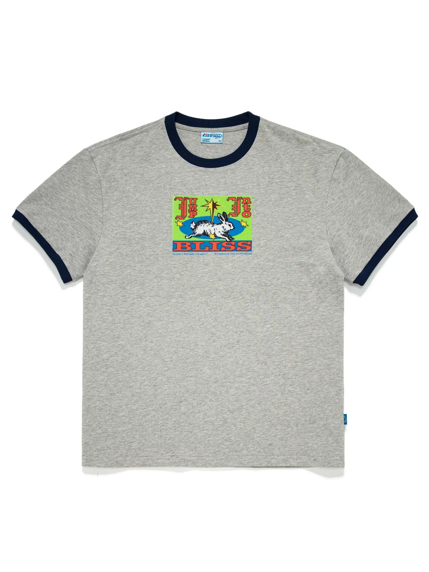 LUCKUP Retro Contrasting Collar Crew Neck Casual Tee