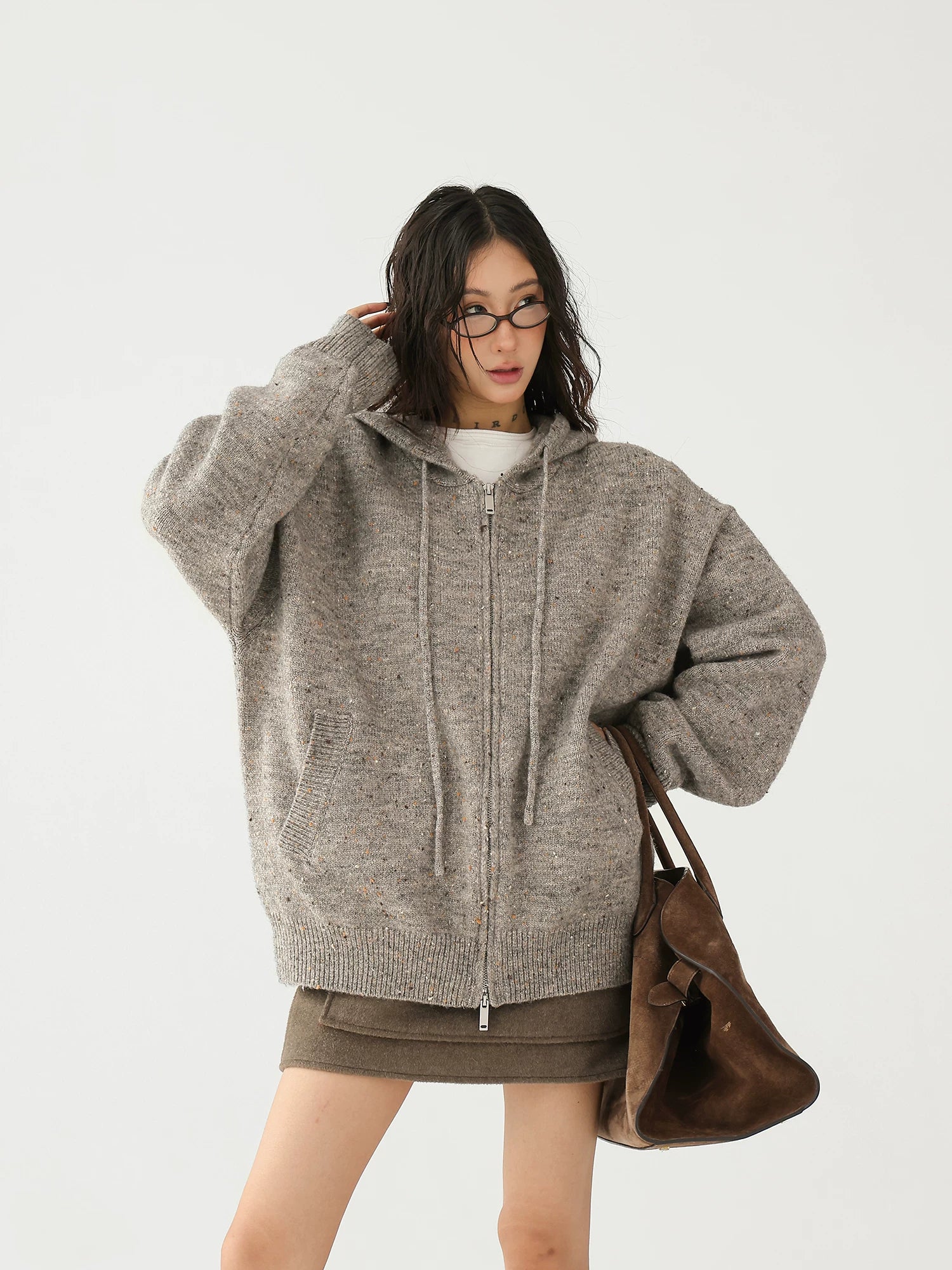 AceStudios Vintage Lazy Style Loose Knitted Jacket