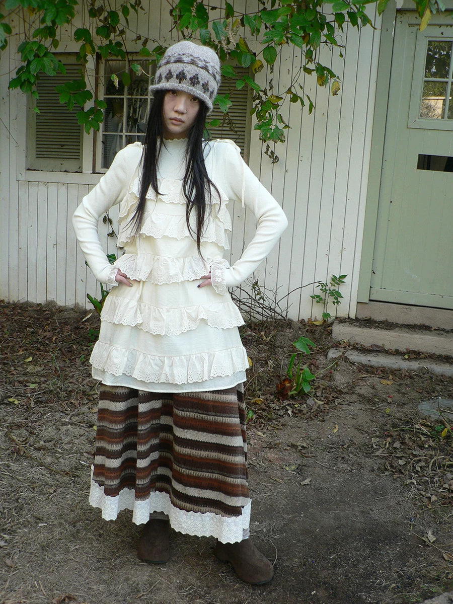 Ang: Project Vintage Lace Stitching Suspender Dress