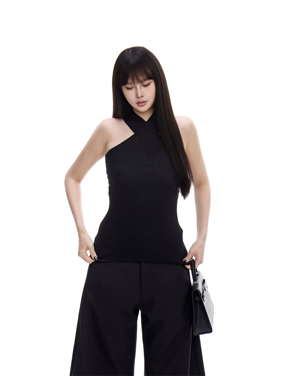 WITHMIN Low Waist Loose and Thin Versatile Straight-leg Pants