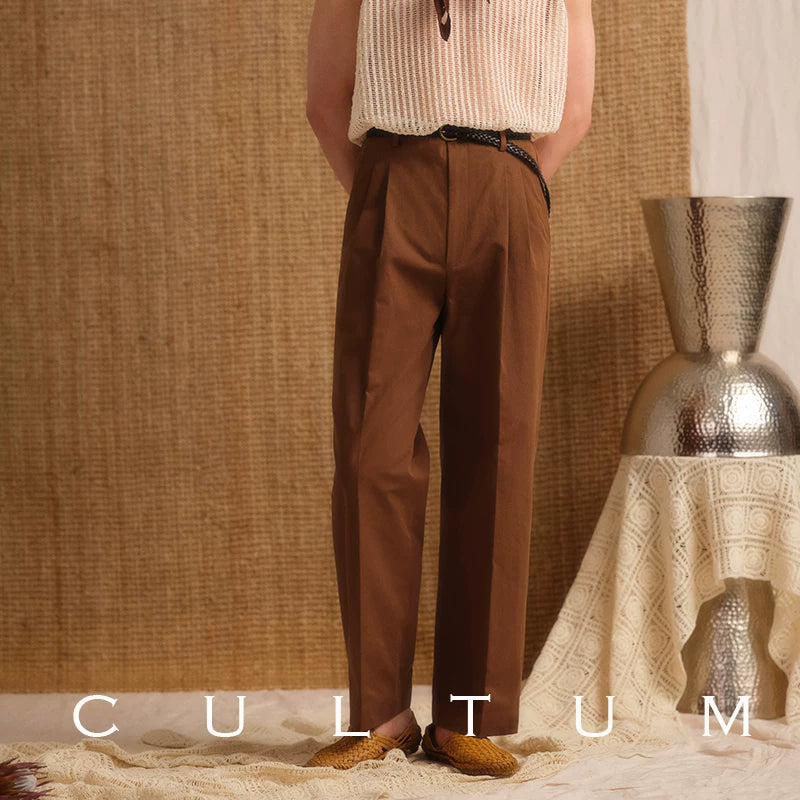 CULTUM Vintage Double-pleated Straight Pants