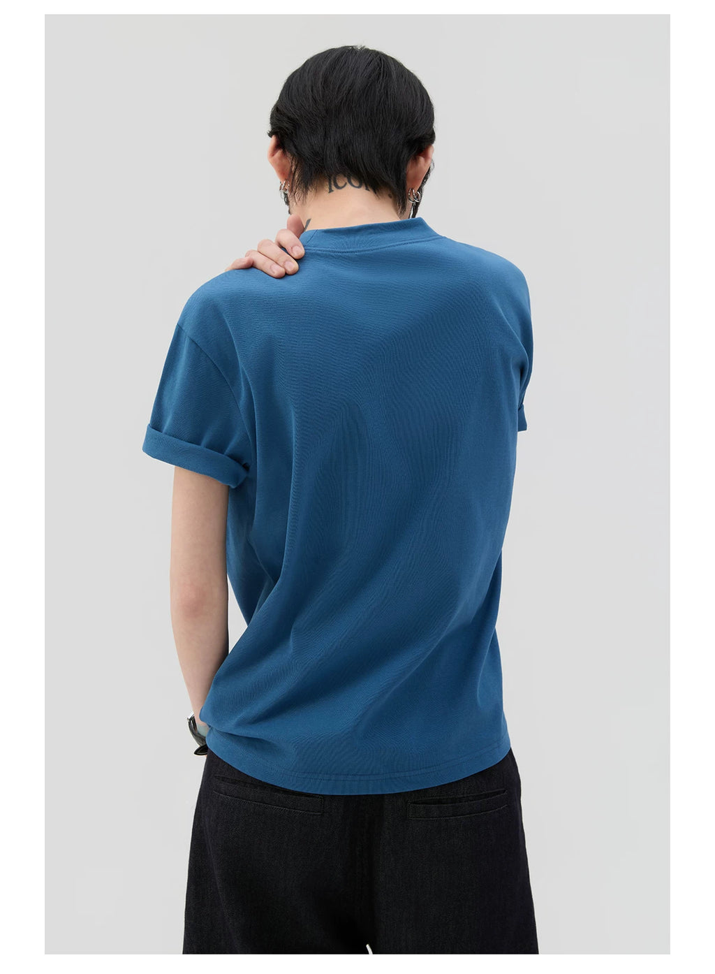 Sameuoo Small Turtleneck Simple Versatile Tee