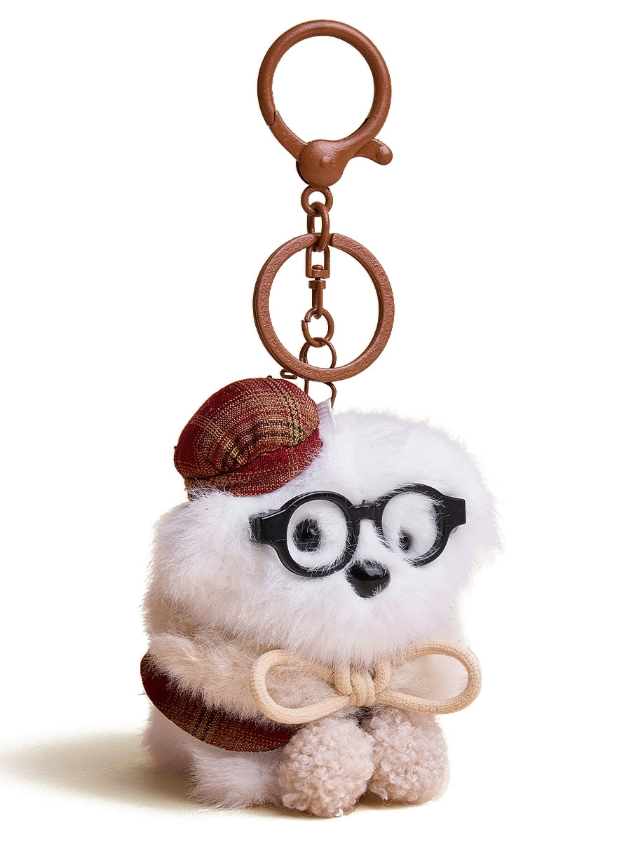HAVEROSE Masked Dog Plush Doll Pendant