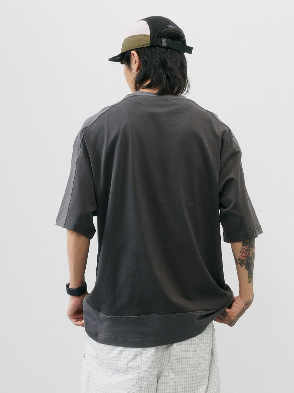NUMBERSALT Loose and Versatile Contrasting Retro Tee