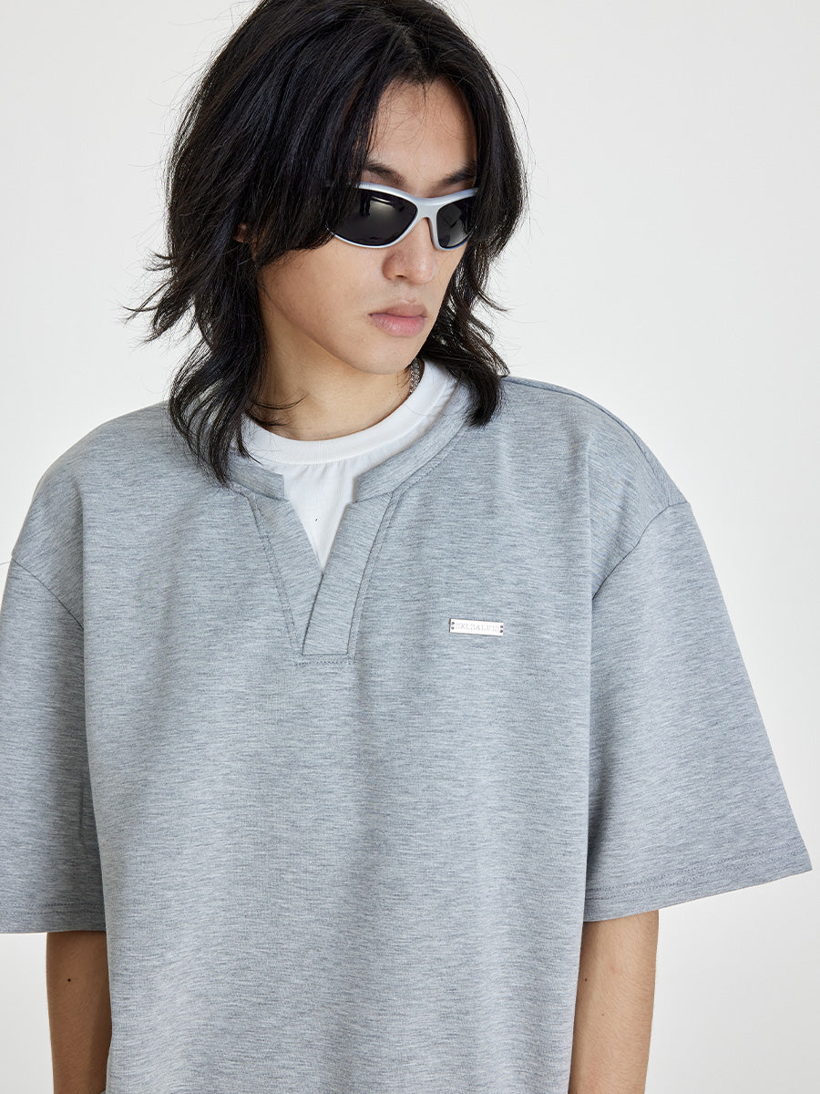 (NMK) fake Two short-sleeved Relaced Tee