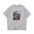 LIVINGTOWN Retro Tennis Theme Print Versatile tee