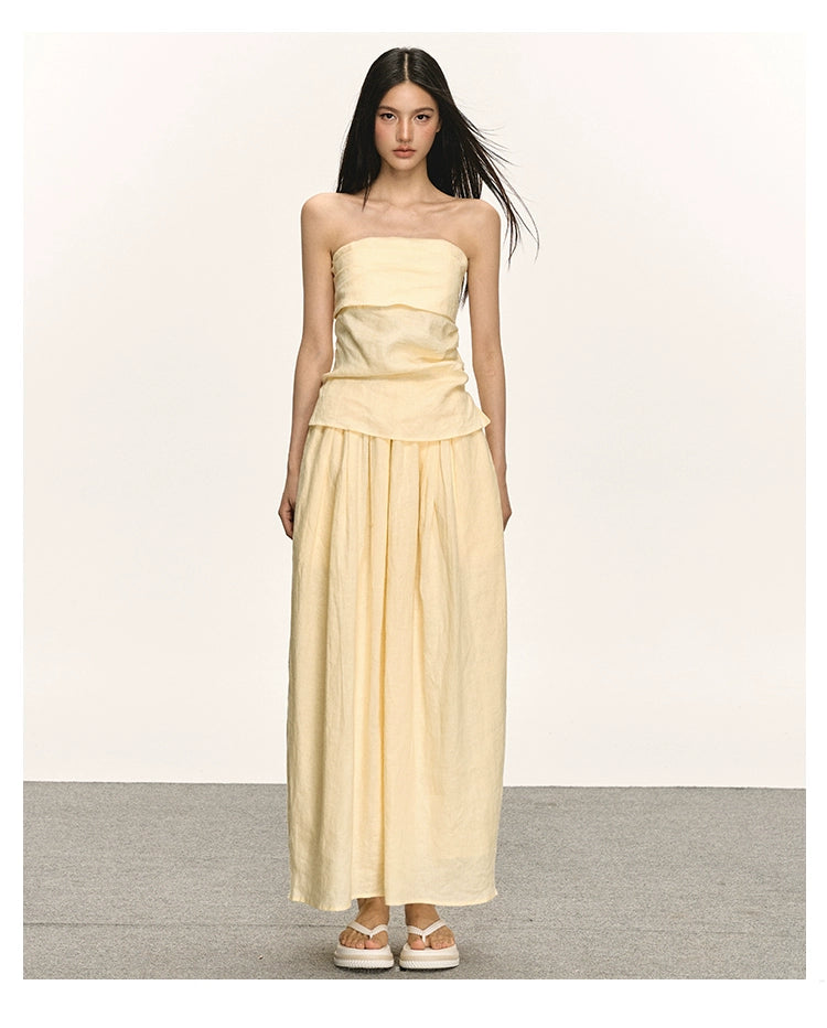 Anna Aneae Waist Tube Top Two-piece Set