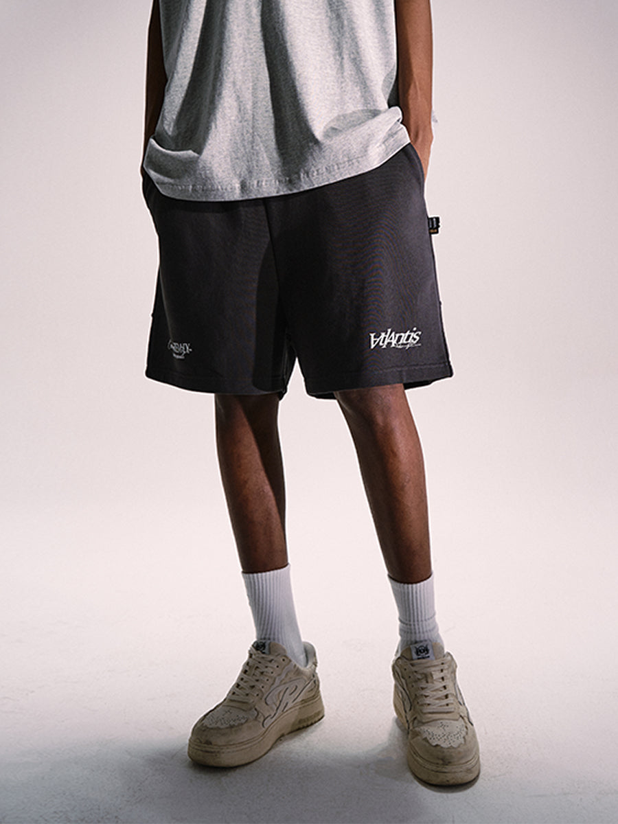 Remedy tide brand ocean basic splicing five-point Shorts