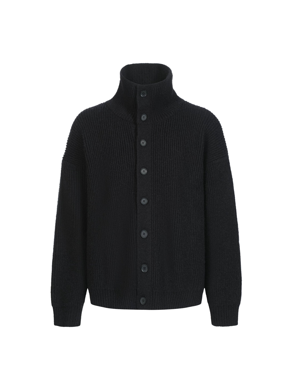 TERRAINCOGNITA Turtleneck Button-down Casual Loose-fitting Sweater