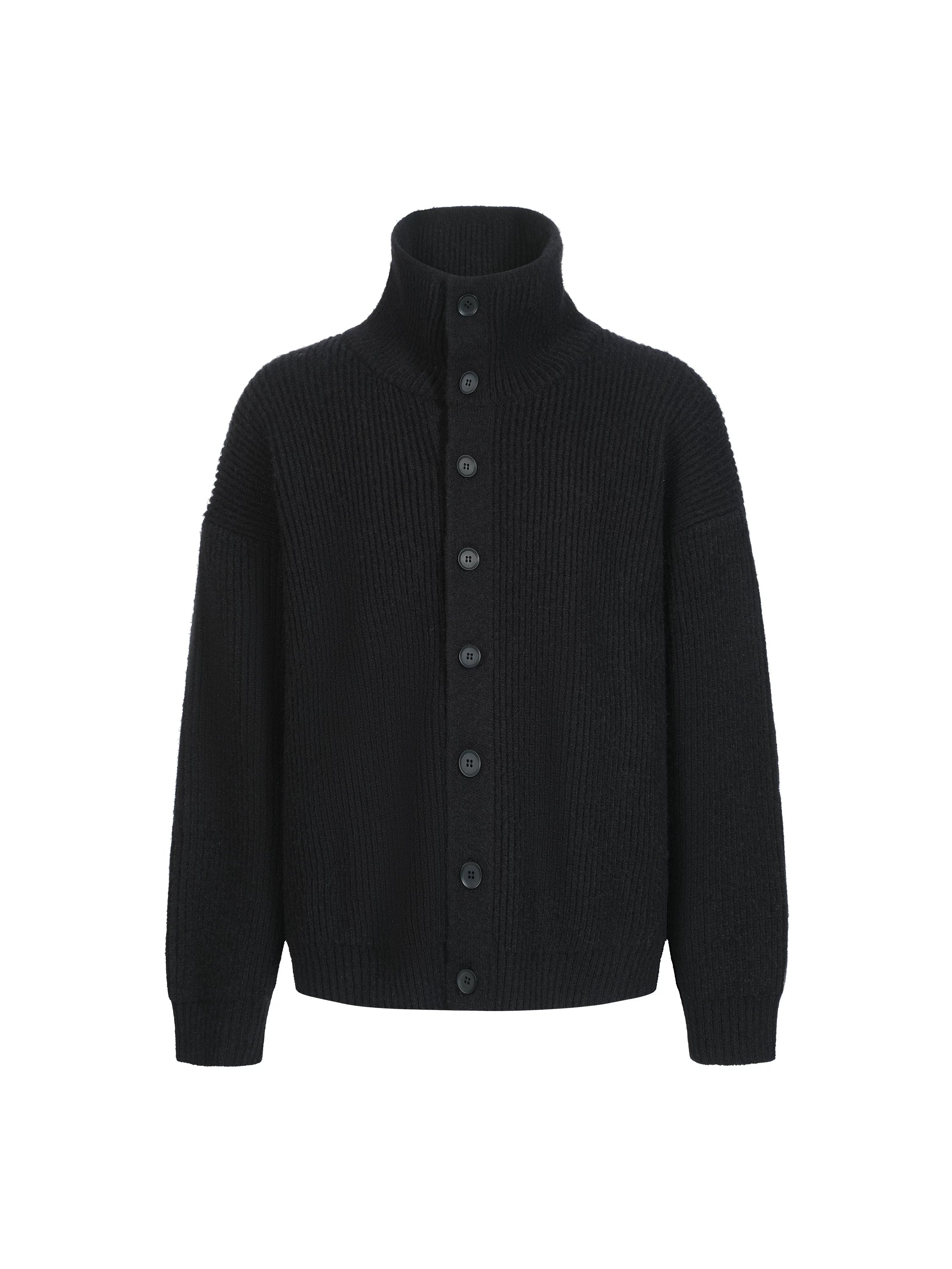 TERRAINCOGNITA Turtleneck Button-down Casual Loose-fitting Sweater