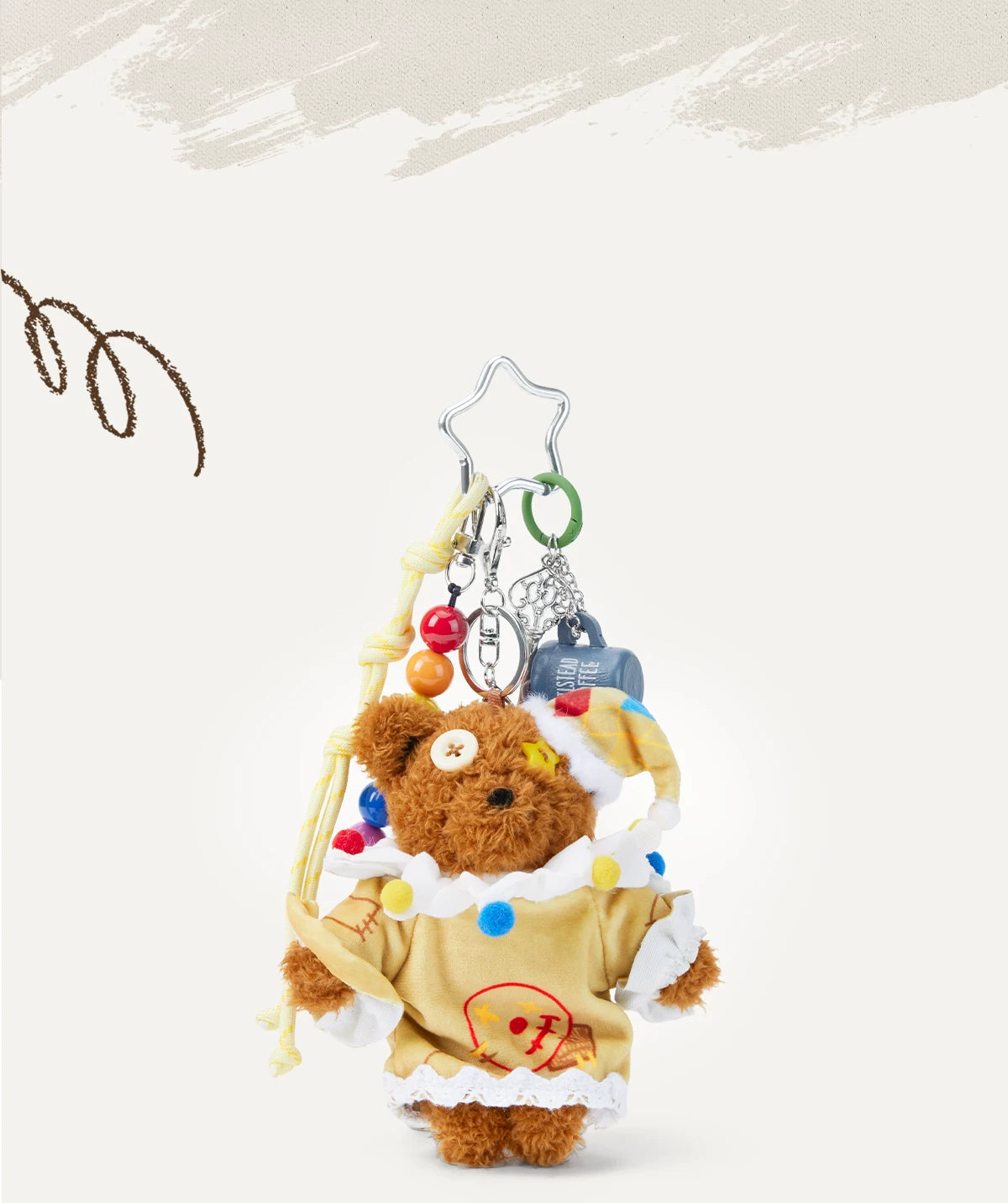 SmoSmos Pajamas Bear Plush Doll Pendant