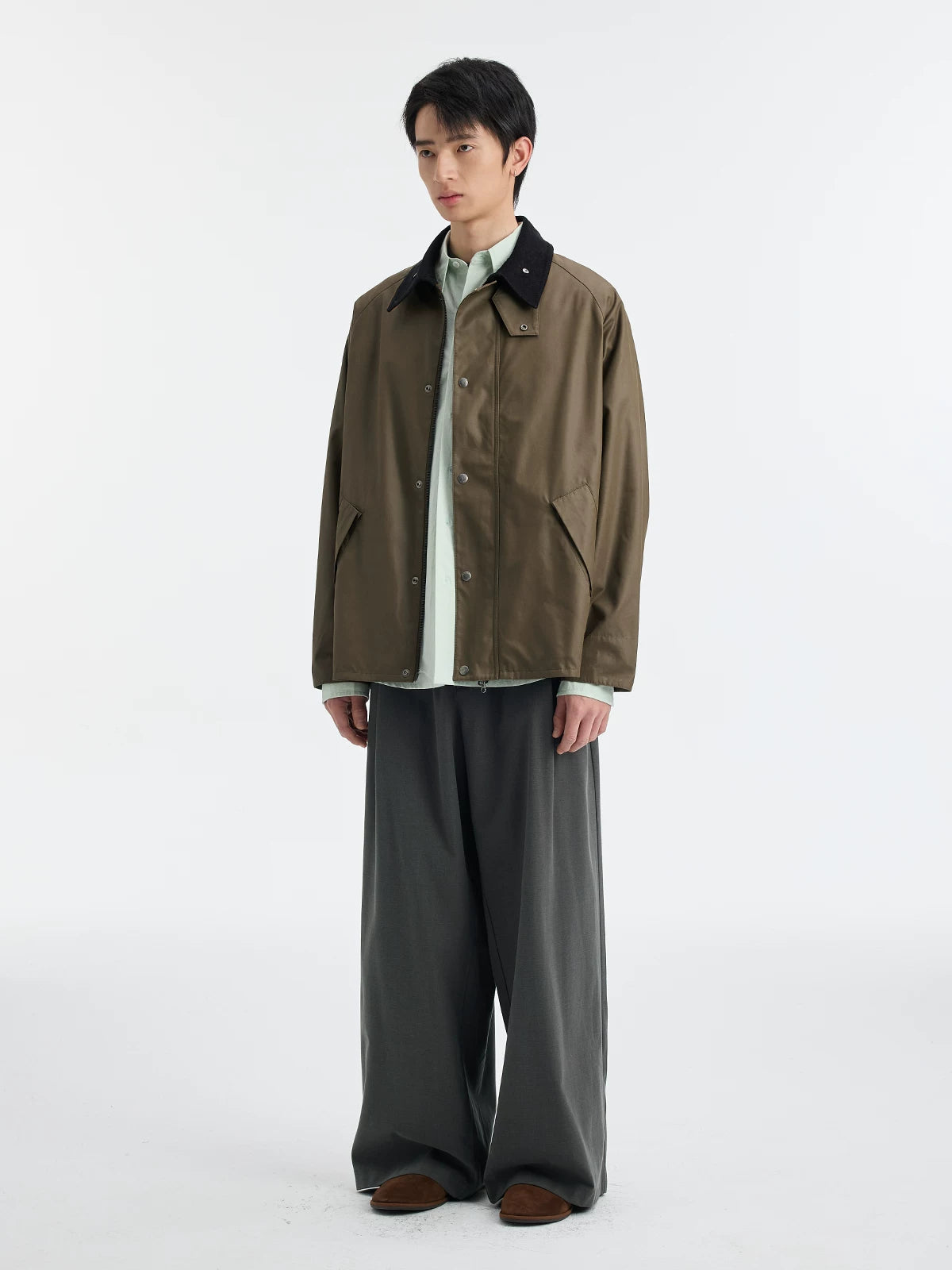 BUTTBILL Vintage Wide-leg Slacks