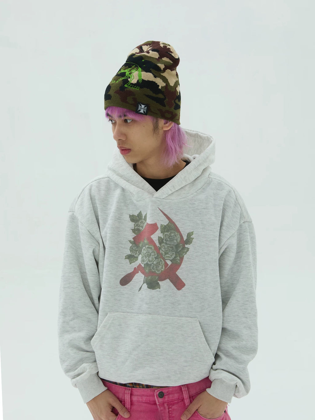 71AN Embroidery Camouflage Knitted Wool Hat