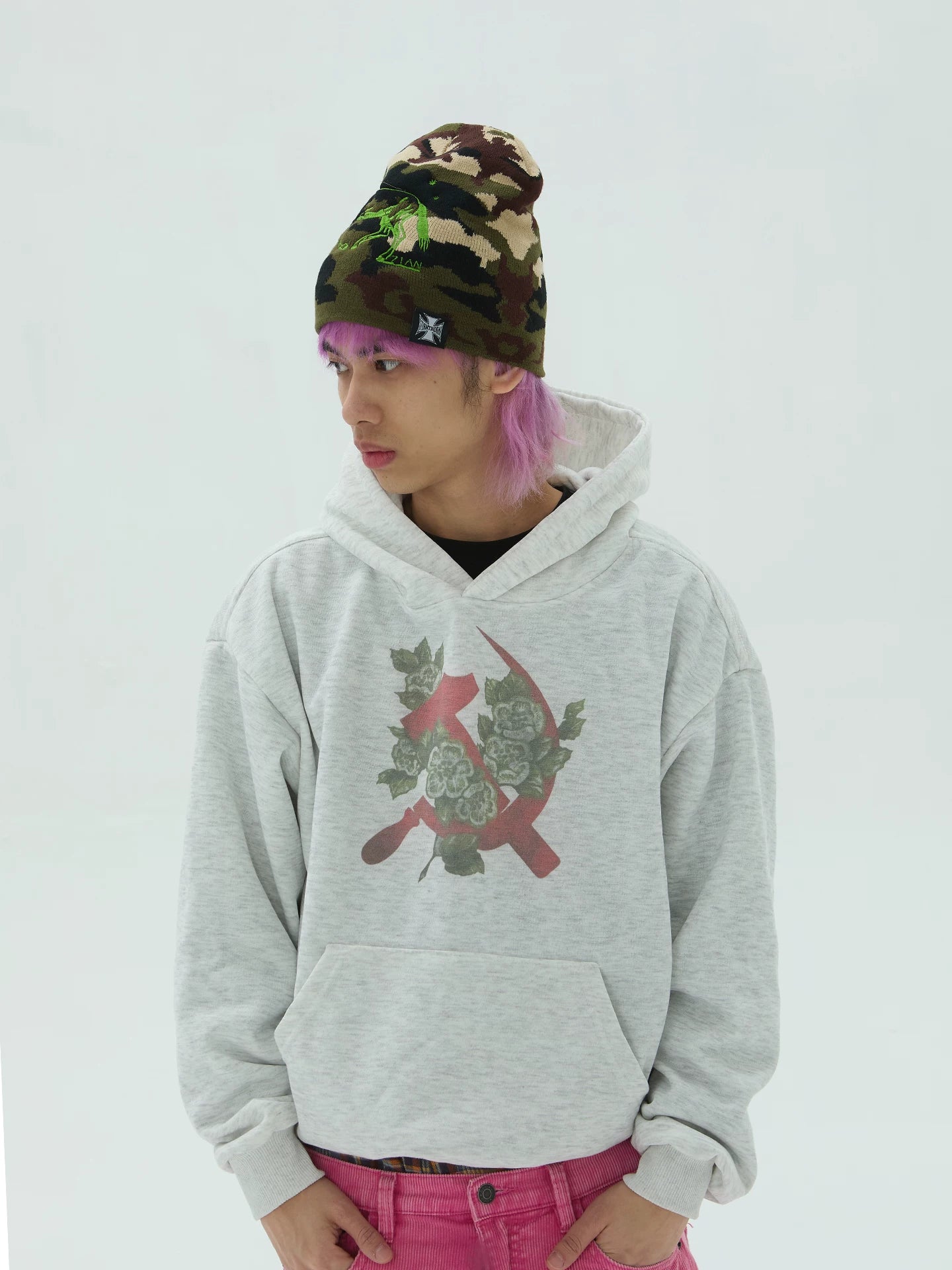 71AN Embroidery Camouflage Knitted Wool Hat