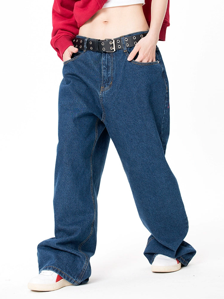 MMBBT Vintage Loose Drape Straight Jeans