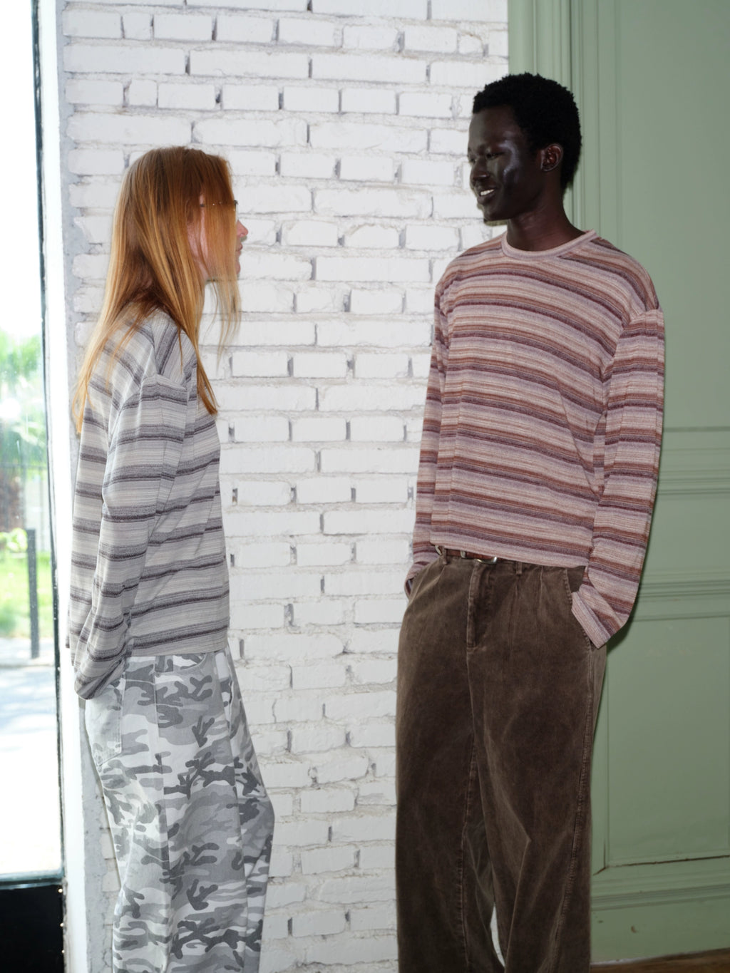 VLABMADE Lazy Vibe Vintage Striped Loose Long Sleeve