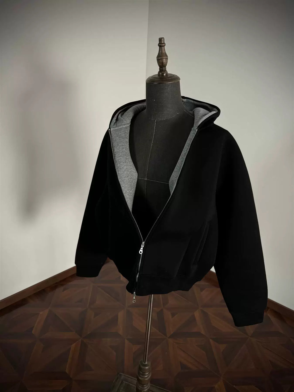 AMBSOM Casual Versatile Zip Hooded Sweater