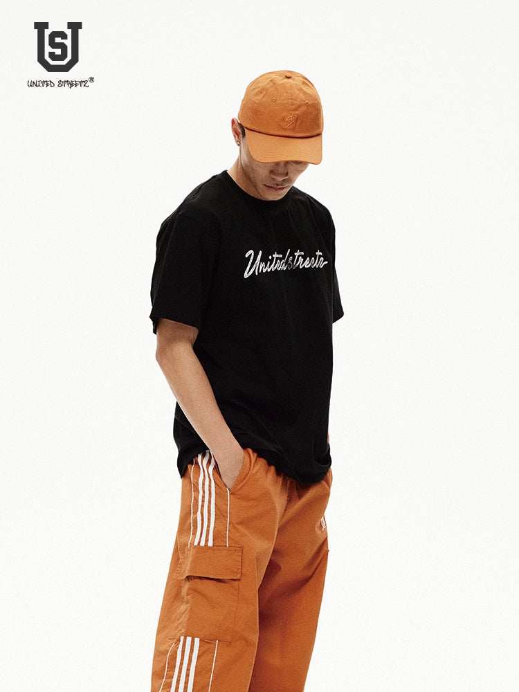 US Mottled Print Crew Neck Tee