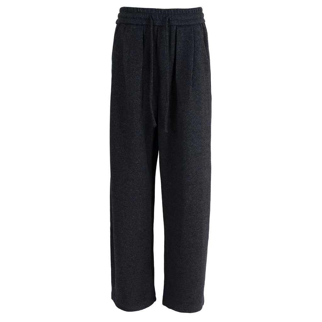 PERDU Cashmere Wool Lyocell Blend Silhouette Knitted Sweatpants
