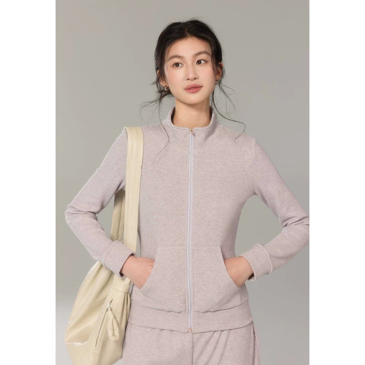 TYANG Stand-up Collar Sports and Leisure Slim Suit