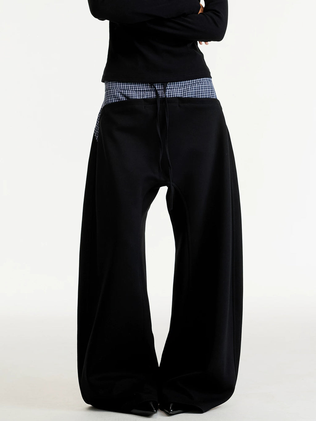 TRUQUEST Retro Drape Loose and Versatile Straight Casual Trousers