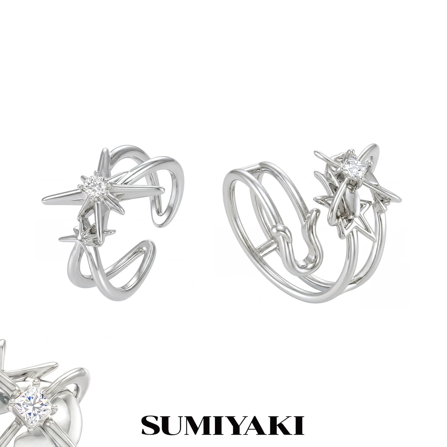 SUMIYAKI Double-layer High-end Light Luxury Ring