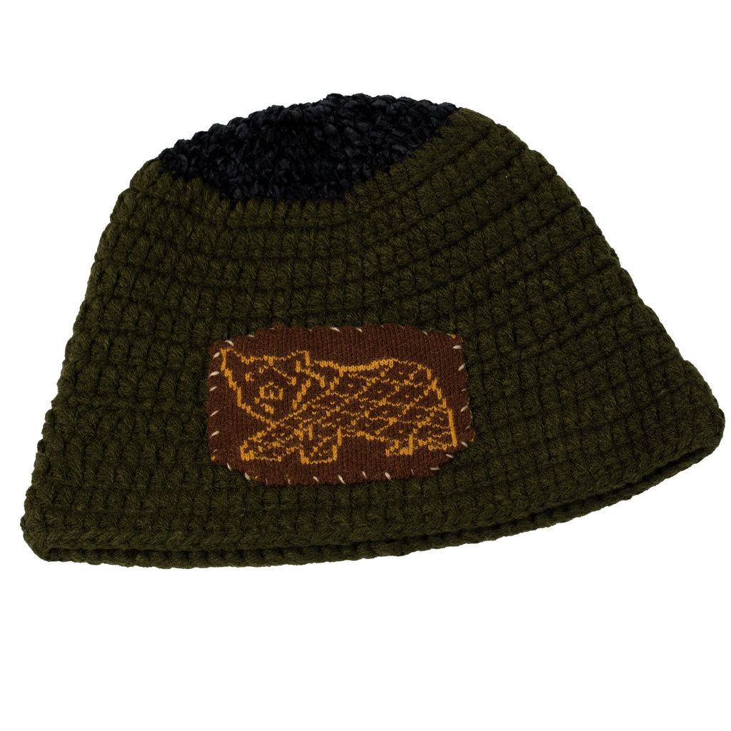 RHOMEHOUSE Hand Stitched Cloth Knitted Bucket Hat