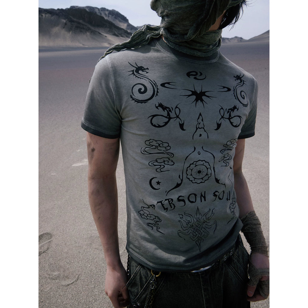 PERSONSOUL * Totem Element Slim Shoulder Tee