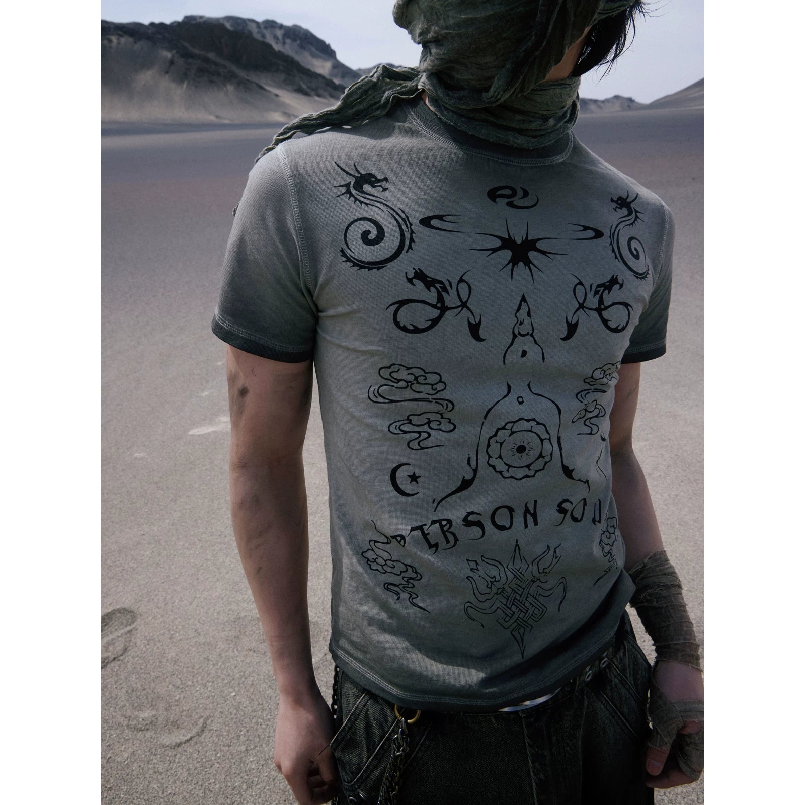 PERSONSOUL * Totem Element Slim Shoulder Tee
