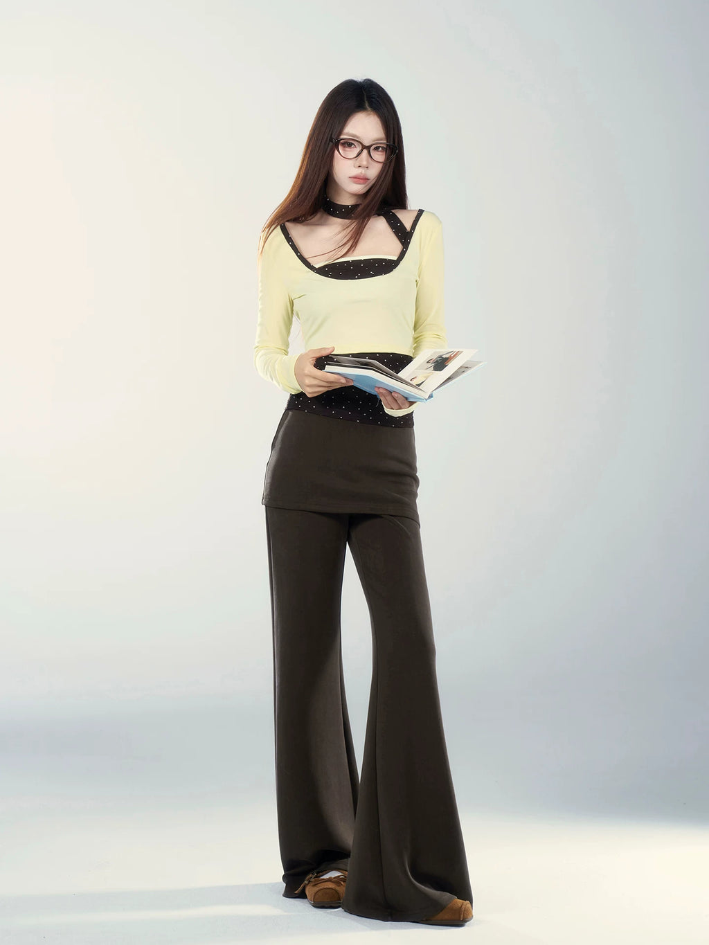 Wildberry Maillard Casual High Waist Wide Leg Culottes