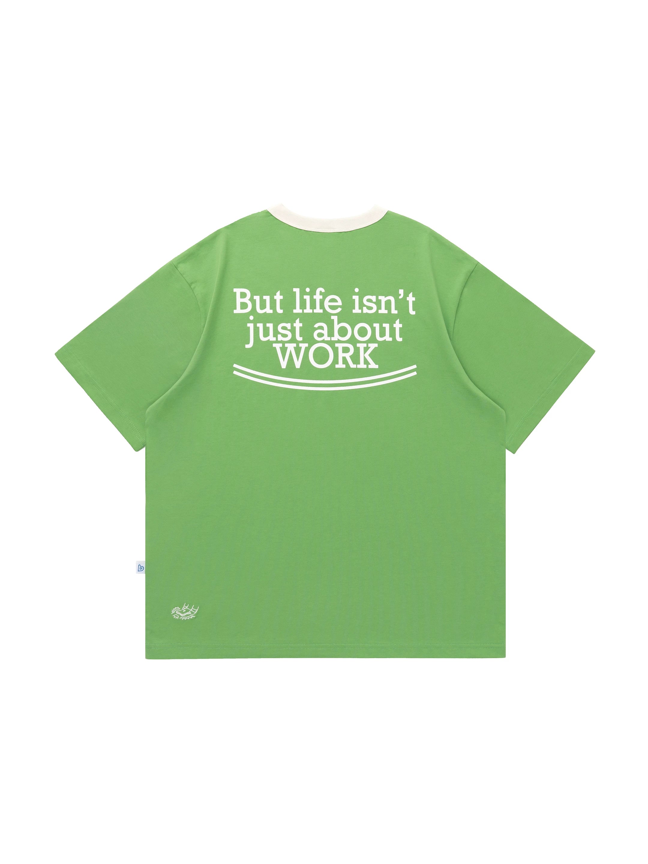BENT IDEA Casual Color Matching Collar Versatile Tee